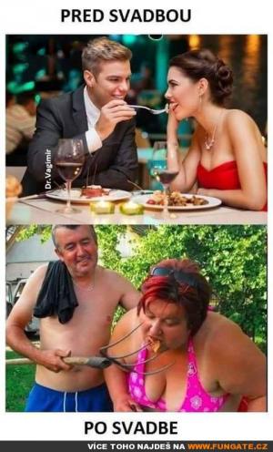 Před a po svatbě