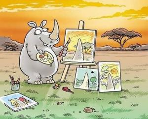 Nosorožec malířem