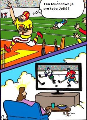 Ježíš sleduje sport