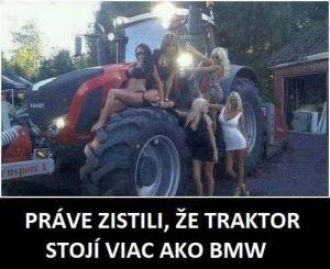 Traktor stojí více