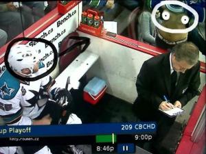 Canucks Fan Flashes Ben Eager In The Penalty Box