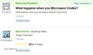 What happens when you microwave vodka