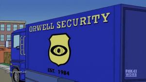 Orwell Security from The Simpsons S21 E20