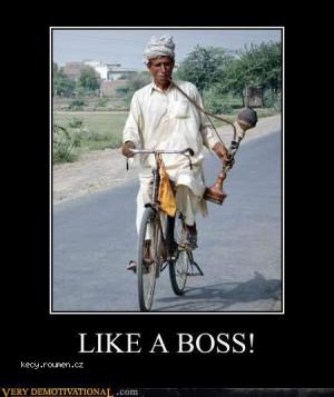 on the bike like a boss