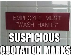 Unnecessary Bathroom Quotation Marks