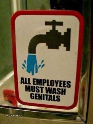 Wash genitals