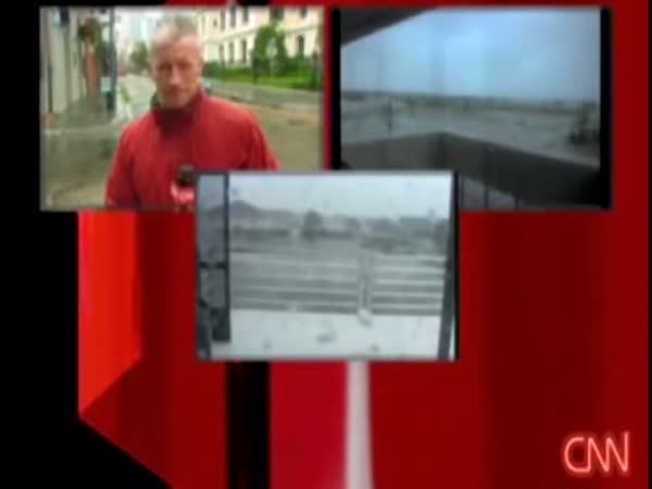 USA - hurikán Gustav a komentátor CNN