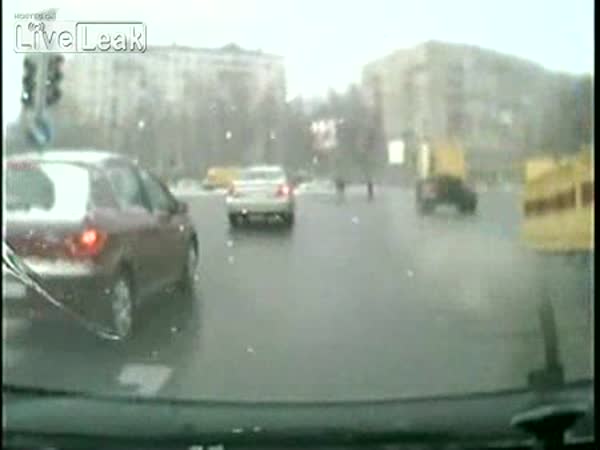 Rusko - ztráta návěsu za jízdy