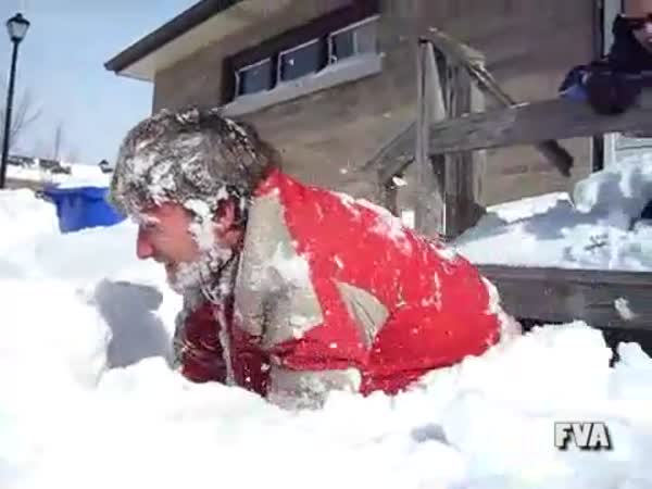 Skok do sněhu - fail