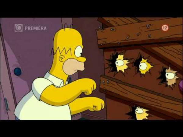 Simpsonovi - Homer s motorovkou