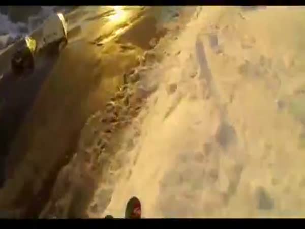 Skok na lyžích před policií