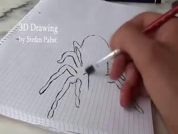 Jak nakreslit 3D pavouka