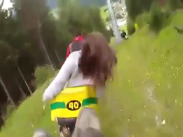 Nebezpečná jízda na alpské dráze