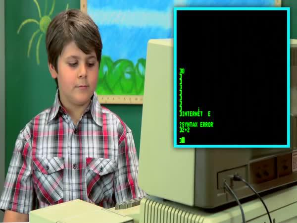 Děti reagují na staré počítače