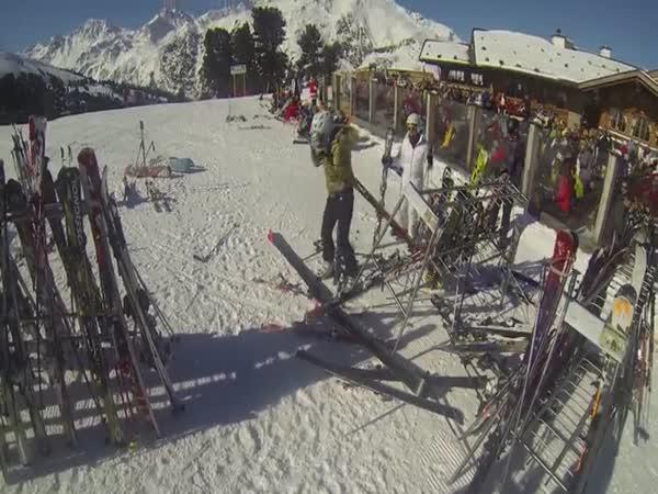 Stylové zastavení na lyžích