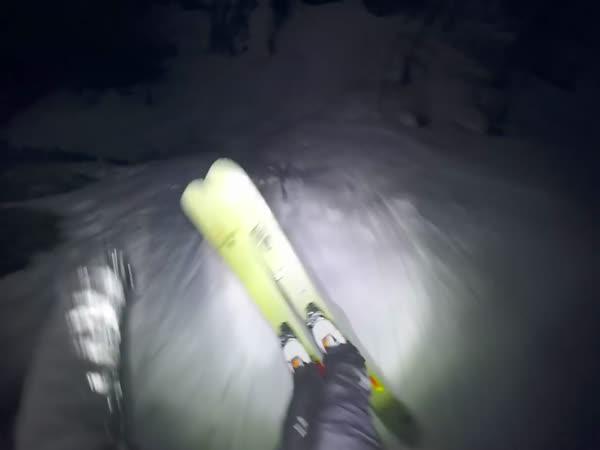 GoPro - Noční lyžování