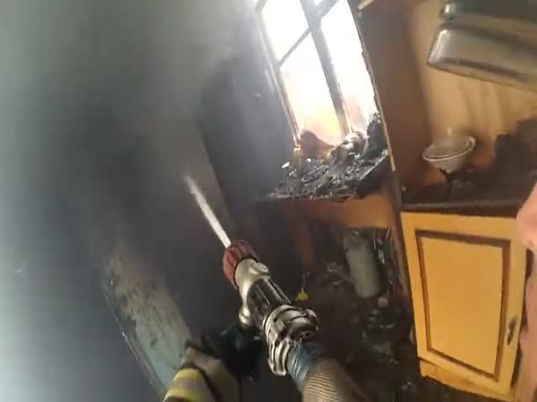 Práce ruských hasičů