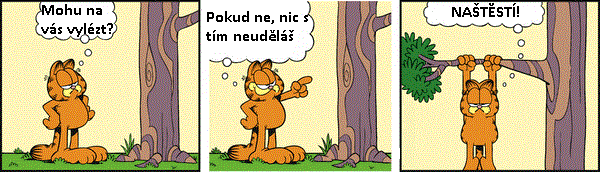Lezení na strom - Garfield