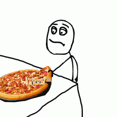Když se snažím jíst pizzu