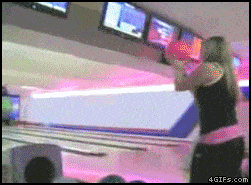 Poprvé na bowlingu...