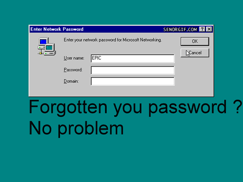 forgotten password