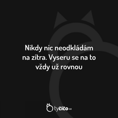  Neodkládám věci 