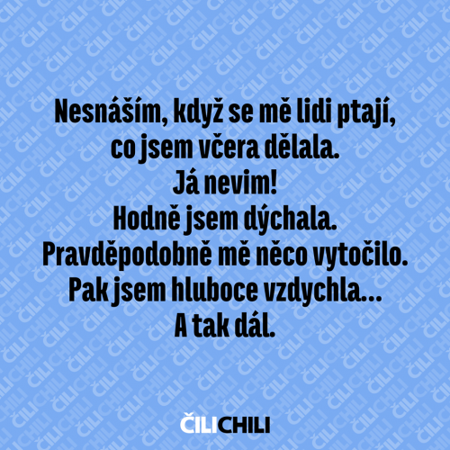 Co jsi dělala