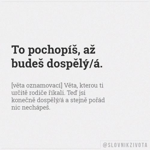  To pochopíš, až bude dospělýz 