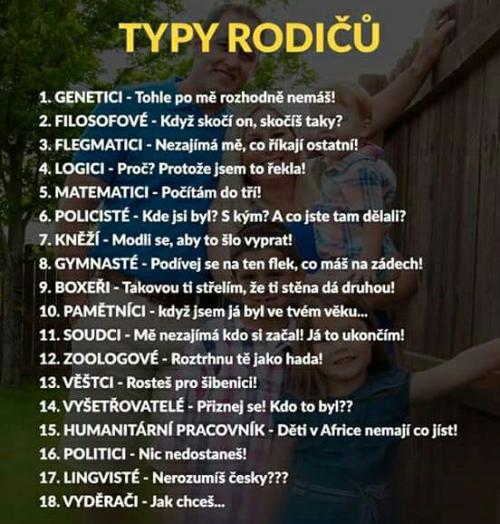  Typy rodičů 