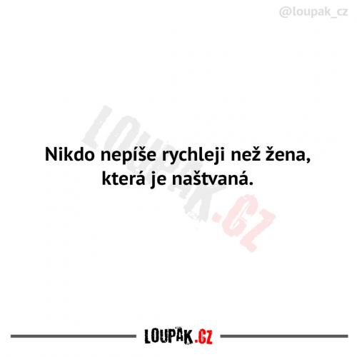  Nikdo nepíše rychleji 