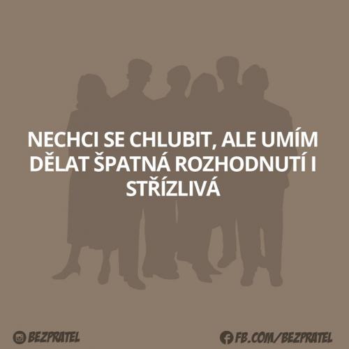 Nechci se chlubit