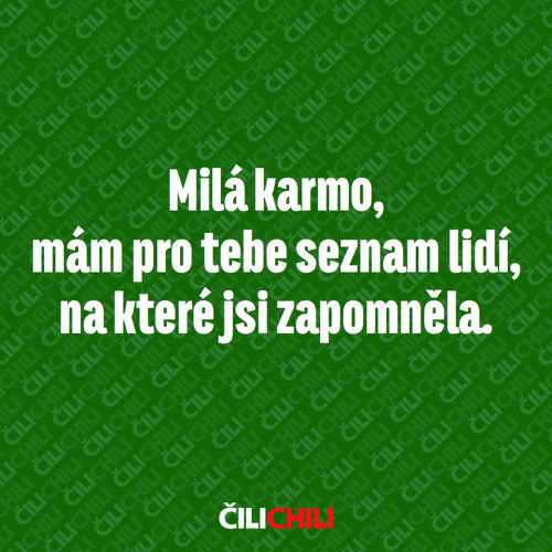  Milá karmo 