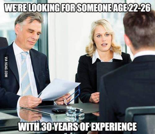  Hledáme někoho mezi 22 a 26 lety s třicetiletou praxí 