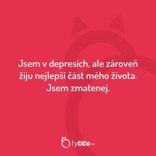 V depresích