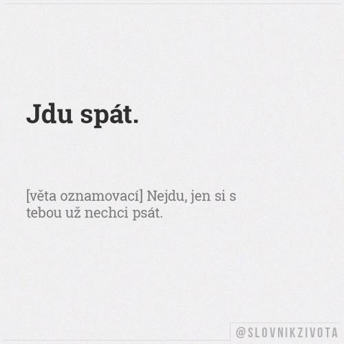  Jdu spát 