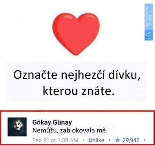 Zablokovala mě