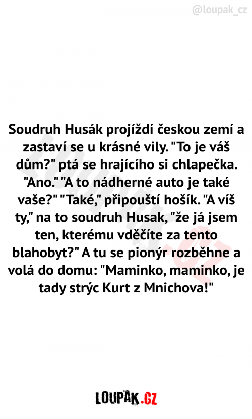 Husák projíždí českem