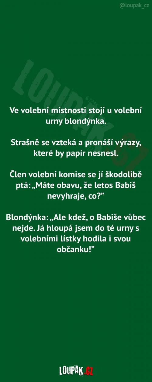 Blondýnka na volbách