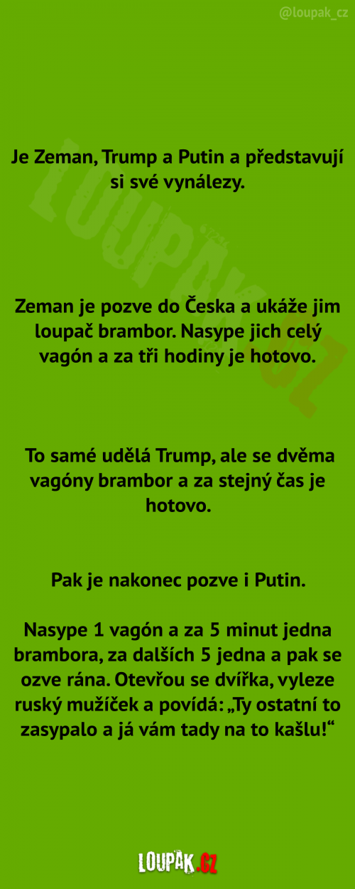  Zeman, Trump a Putin 