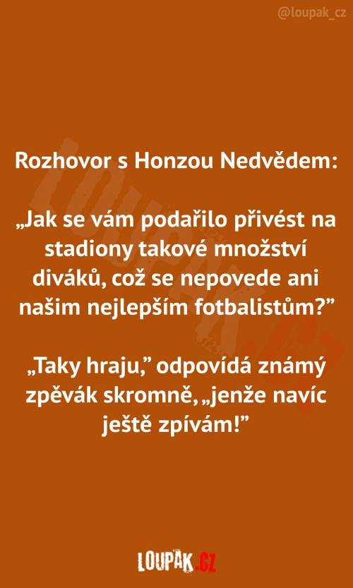 Rozhovor s Honzou Nedvědem