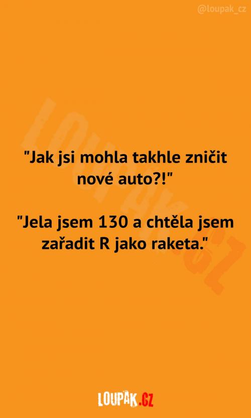  Jak to auto mohla takhle zničit 