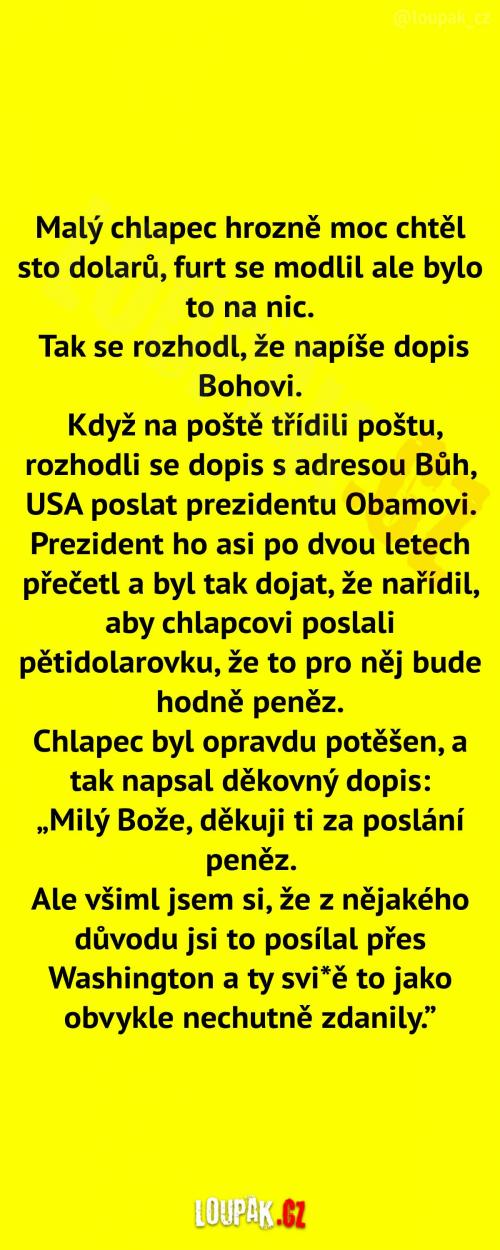  Dopis od chlapce.... 