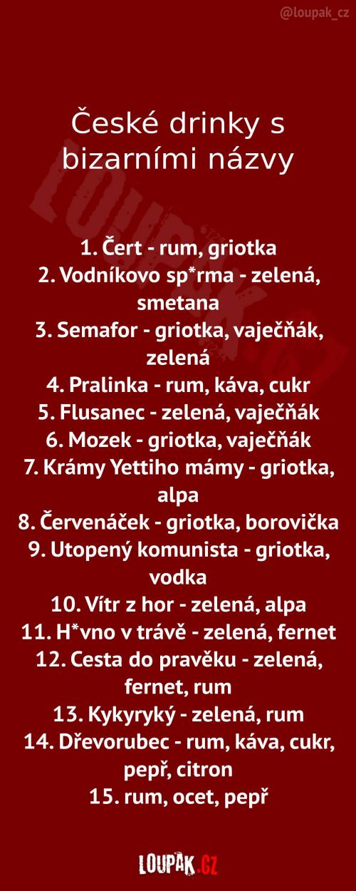  Podivné české drinky 