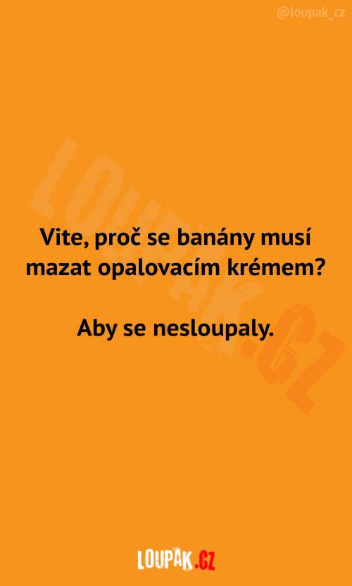  Opalovací krém na banány 