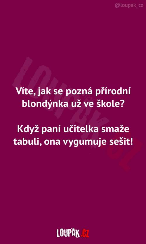  Přírodní blondýnka ve škole 