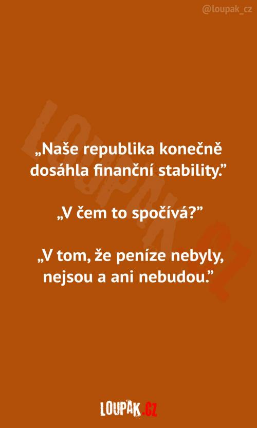  Finanční stabilita   