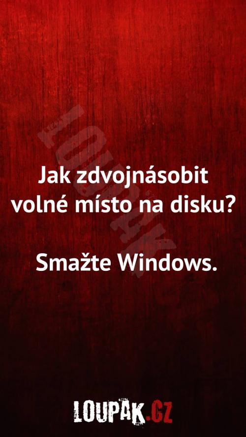  Jak zdvojnásobit volné místo na disku 