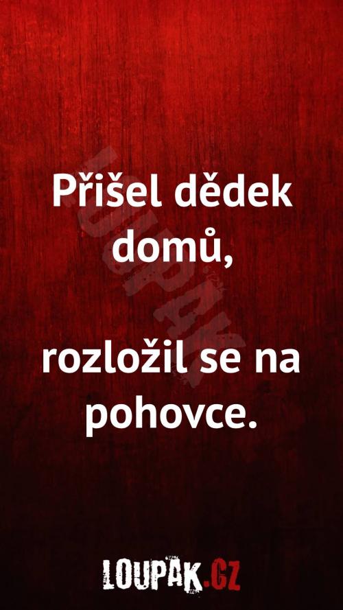 Proč domů přišel dědek