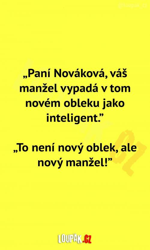  Nový oblek manžela paní Novákové 