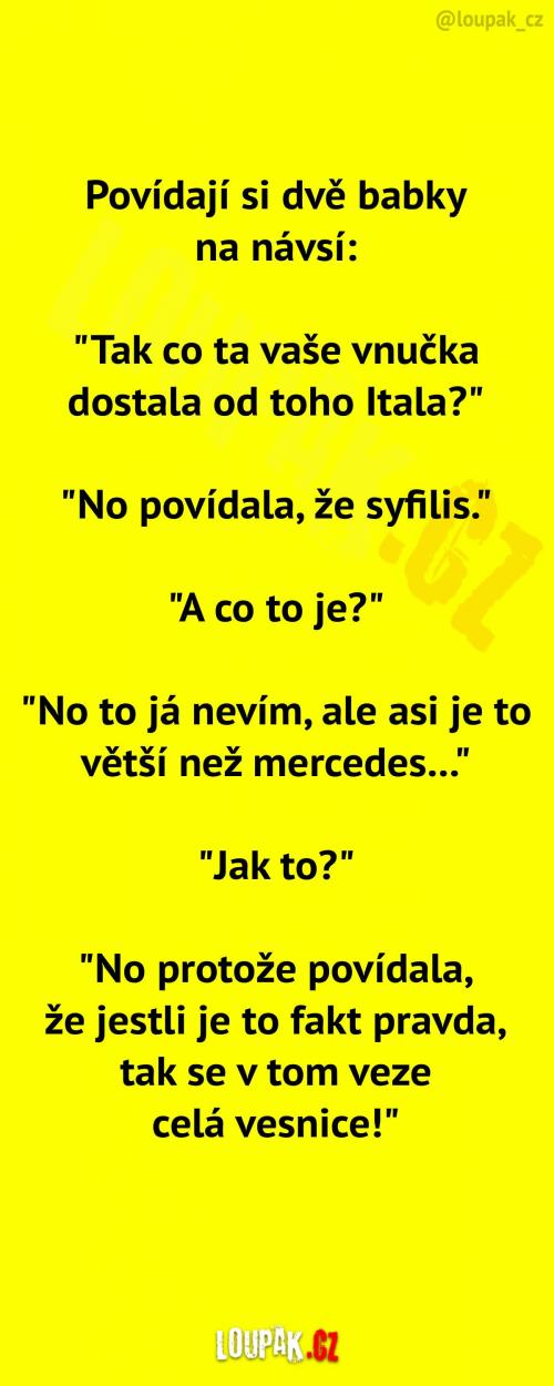 Vnučka dostala dárek od svého Itala